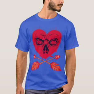 Herz und Pfeil Skelett T-Shirt
