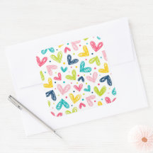 Herz und Punkte im Doodle-Stil