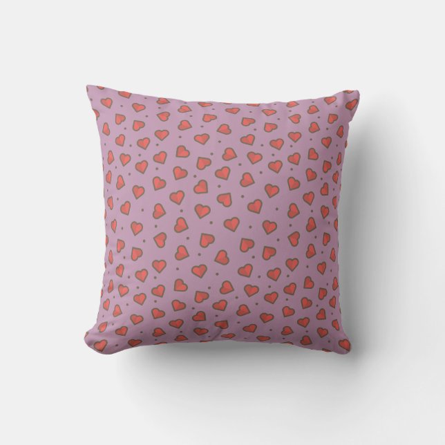 Herz- und Punktewirbel Kissen (Vorderseite)