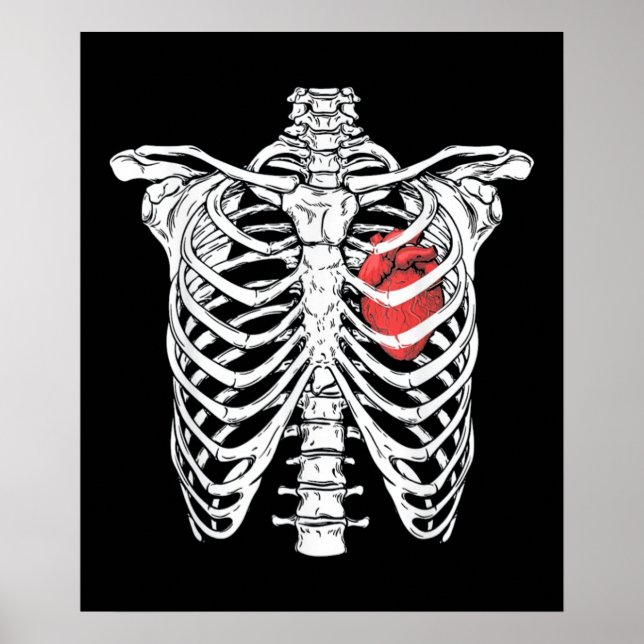 Herz- und Ribcage-Krankenversorgung Poster (Vorne)