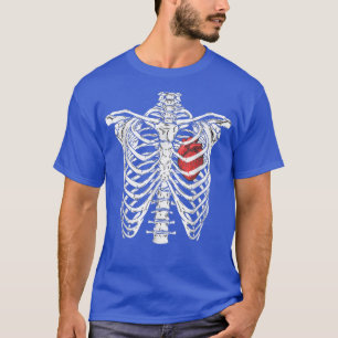 Herz und Ribcage Nurse Funny Skeleton Halloween C T-Shirt