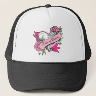 Herz und Rose Truckerkappe