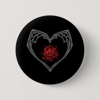 Herz- und Rosenknopf Button