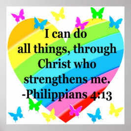 HERZ- UND SCHALTFLÄCHEN FÜR PHILIPPIER 4:13 POSTER