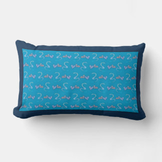 Herz und Schlangen Blaues Lumbalwirbelkissen Lendenkissen