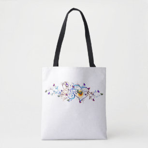 Herz und Schmetterlinge  Tasche
