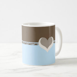 Herz- und Spitzen-Design Kaffeetasse