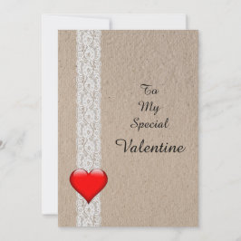 Herz- und Spitzen-Special Valentinstag Feiertagskarte