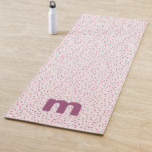Herz und Sprinklen personalisiert süß rosa Yogamatte