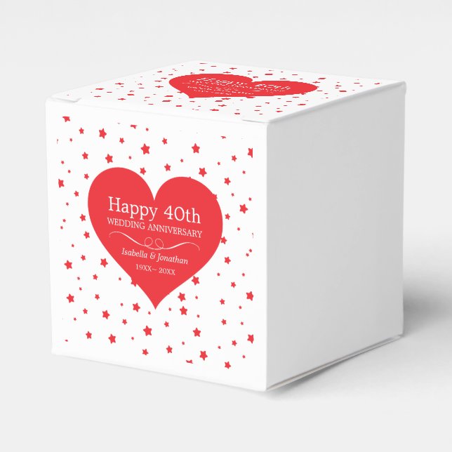 Herz und Sterne Geschenkschachtel (Vorderseite)