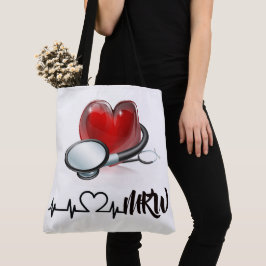 Herz und Stethoskop Große Tasche