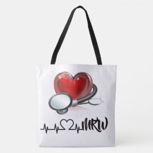 Herz und Stethoskop Große Tasche