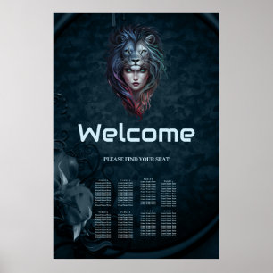 Herz und weibliche Kraft des Löwen Poster