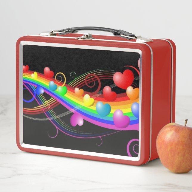 Herz und Wirbel Metall Lunch Box (Beispiel)
