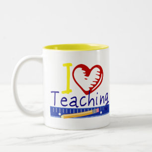 (Herz) Unterrichten I Zweifarbige Tasse