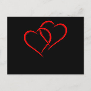 Herz Valentine Niedlich Romantischer Valentinstag  Ankündigungspostkarte
