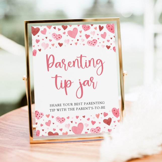 Herz Valentine Parentine Tipp Jar Ratgeber Signatu Poster (Von Creator hochgeladen)