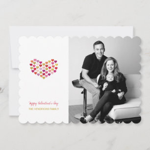Herz Valentinstag Fotokarte Feiertagskarte