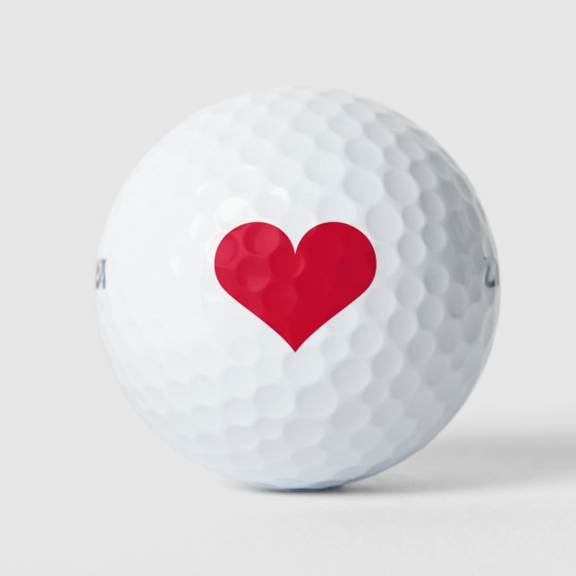 Herz Valentinstag Liebe Herz Golfball (Vorderseite)