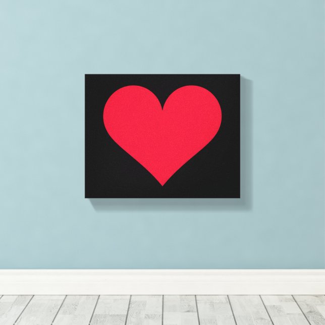 Herz Valentinstag Liebe Herz Leinwanddruck (Insitu (Holzboden))