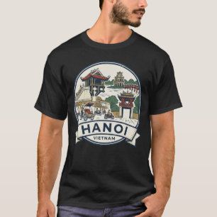 Herz Vietnams: Hanoi-Skyline und Straßenbild T-Shirt