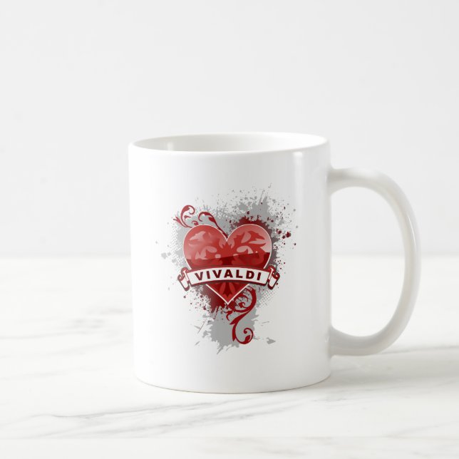 Herz Vivaldi Kaffeetasse (Rechts)