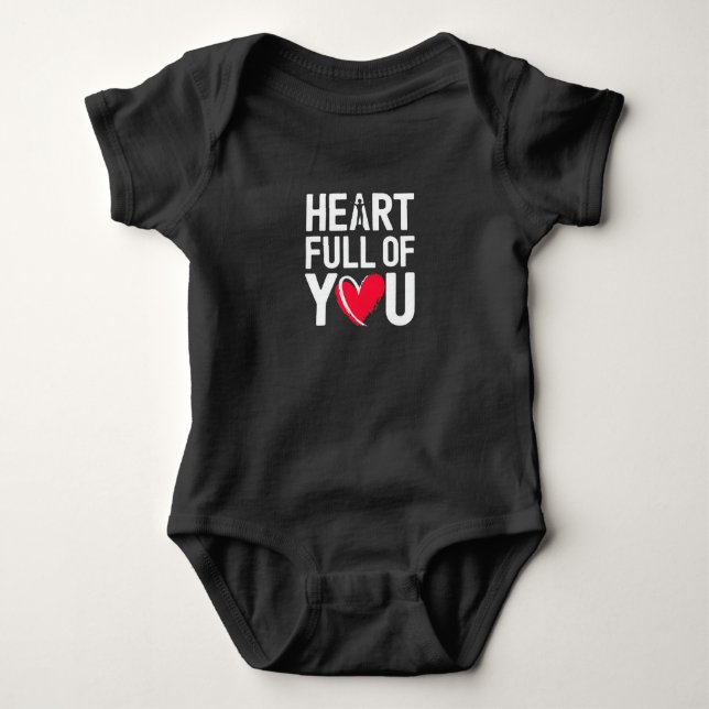 Herz voll von dir | T-Shirt Baby Strampler (Vorderseite)