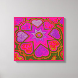'Herz voller Liebe' Panel Print (Rechte) (Rosa) Leinwanddruck