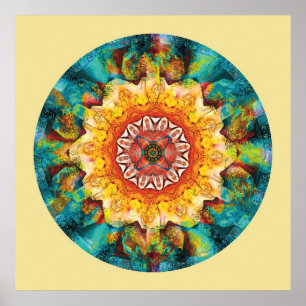 Herz von Auslieferungs-Mandala 4 Poster