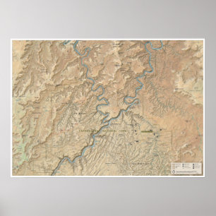 Herz von Canyonlands (Utah) Karte Poster