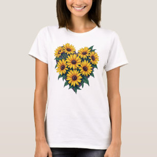 Herz von Daisies T - Shirt von floralen Graphic Wo