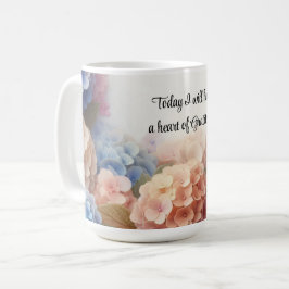 Herz von Dankbarkeit Hydrangeas Kaffee Tasse