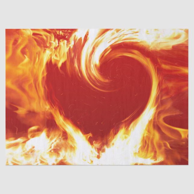 Herz von Feuerbeutelpapier Seidenpapier (Vorderseite)