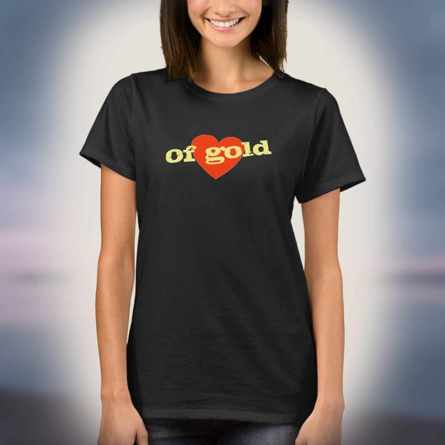 Herz von Gold! Red Heart Design. T-Shirt (Von Creator hochgeladen)