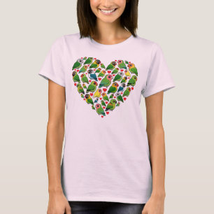 Herz von Lovebirds T-Shirt