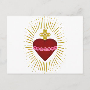 Herz von Maria Postkarte