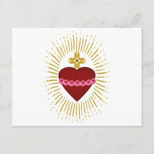 Herz von Maria Postkarte