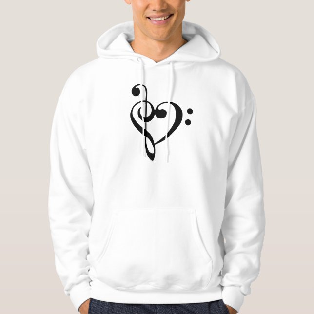 Herz von Musik Hoodie (Vorderseite)