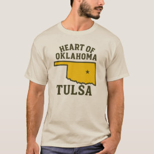 Herz von Oklahoma   Tulsa Staat Map Design T-Shirt