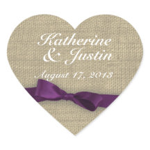 Herz von Ribbon und Burlap