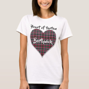 Herz von Tartan Clan Borthwick Kariert T-Shirt