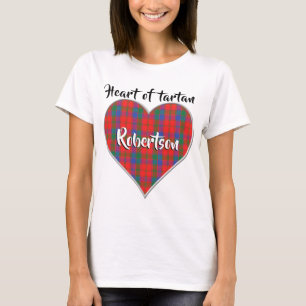Herz von Tartan Clan Donnachaidh Robertson Kariert T-Shirt