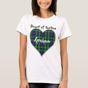 Herz von Tartan Clan Graham Kariert T-Shirt