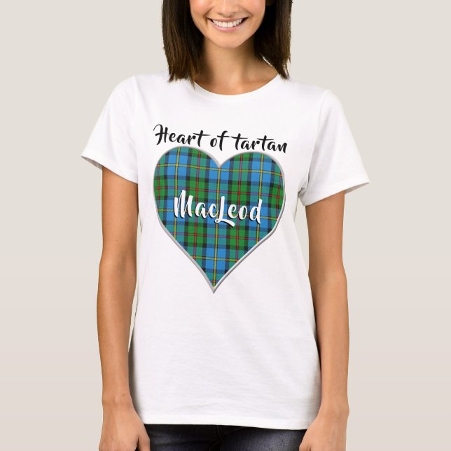 Herz von Tartan Clan MacLeod von Harris Kariert T-Shirt (Vorderseite)