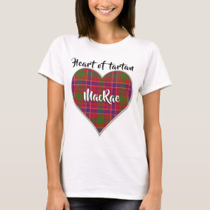 Herz von Tartan Clan MacRae Red Kariert T-Shirt