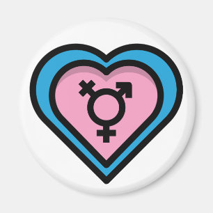 Herz von Trans Pride Magnet