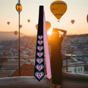Herz von Trans Pride Necktie Krawatte