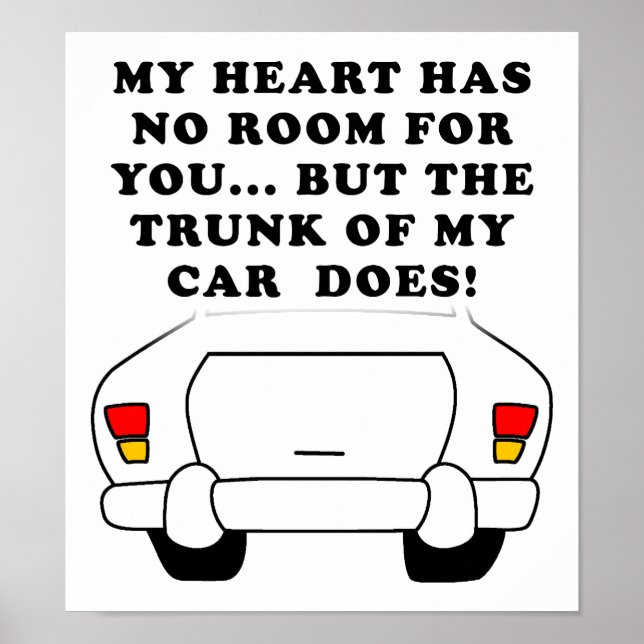 Herz Vs Trunk Funny Poster (Vorne)