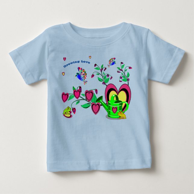 Herz - Wachende Liebe Baby T - Shirt (Vorderseite)