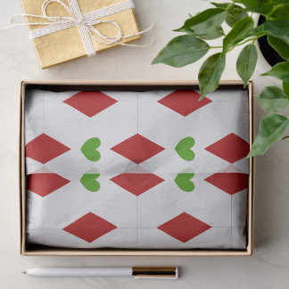 Herz Weihnachts-Tissue-Papier | Festliche Geschenk Seidenpapier